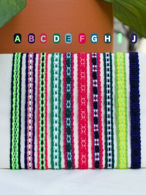 Handmade Cotton Woven Bracelet, Boho Vibrant Beach Surfer Summer Bracelet